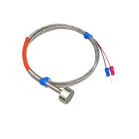 Type K Magnetic Surface Thermocouple Probe Stainless Steel Braided Cable Contact Sensor 1Pcs(Pt100-8M -60-350) in Saudi Arabia