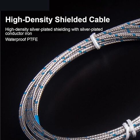 Type K Magnetic Surface Thermocouple Probe Stainless Steel Braided Cable Contact Sensor 1Pcs(Pt100-8M -60-350) in Saudi Arabia