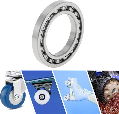 16010 Deep Groove Ball Bearings 50x80x10mm P5 Open Type Lubricated Bearings 1 Pc Car Scooter Skateboard Wheel Universal Silver Tone in Saudi Arabia