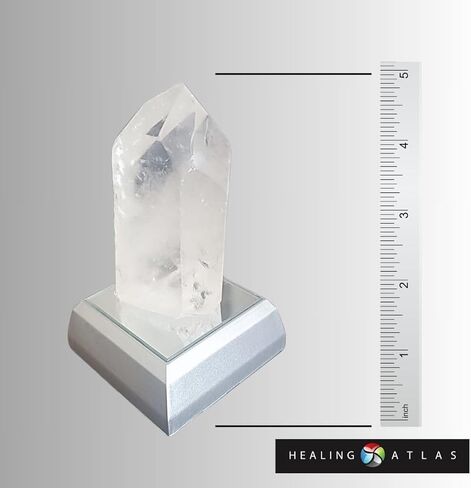Natural Selenite Tower with LED Light Base – 4" Crystal Skyscraper for Energy Cleansing, Meditation, and Spiritual Decor (Selenite) in Saudi Arabia