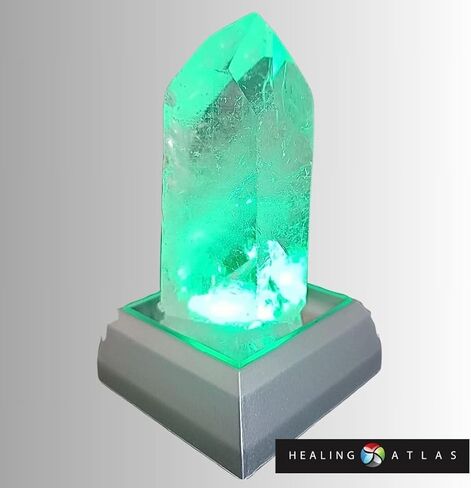 Natural Selenite Tower with LED Light Base – 4" Crystal Skyscraper for Energy Cleansing, Meditation, and Spiritual Decor (Selenite) in Saudi Arabia