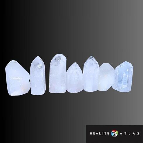 Natural Selenite Tower with LED Light Base – 4" Crystal Skyscraper for Energy Cleansing, Meditation, and Spiritual Decor (Selenite) in Saudi Arabia