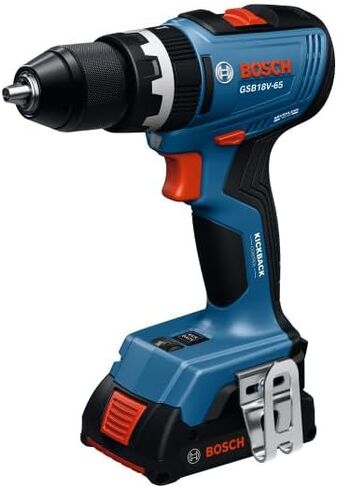 BOSCH GSB18V-65N 1/2 In. Brushless Hammer Drill/Driver - 575 In.-Lbs. Max Torque, Switchable KickBack Control, Rapid Mode Selector, Dual LED Worklights, All-Metal Chuck (Bare Tool) in Saudi Arabia