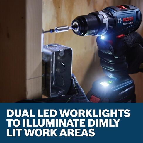 BOSCH GSB18V-65N 1/2 In. Brushless Hammer Drill/Driver - 575 In.-Lbs. Max Torque, Switchable KickBack Control, Rapid Mode Selector, Dual LED Worklights, All-Metal Chuck (Bare Tool) in Saudi Arabia