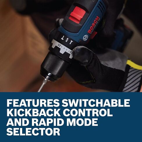 BOSCH GSB18V-65N 1/2 In. Brushless Hammer Drill/Driver - 575 In.-Lbs. Max Torque, Switchable KickBack Control, Rapid Mode Selector, Dual LED Worklights, All-Metal Chuck (Bare Tool) in Saudi Arabia