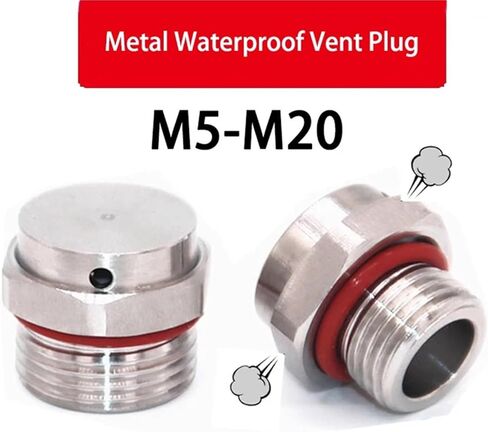 1PCS Metal Nickel-Plated Brass Waterproof Vent Plug M5 / M20 Pressure Equalization Screw Relief Valve Exhaust Breather(M16x1.5) in Saudi Arabia