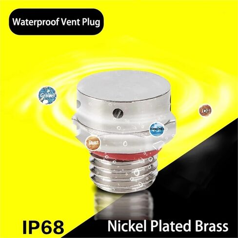 1PCS Metal Nickel-Plated Brass Waterproof Vent Plug M5 / M20 Pressure Equalization Screw Relief Valve Exhaust Breather(M16x1.5) in Saudi Arabia