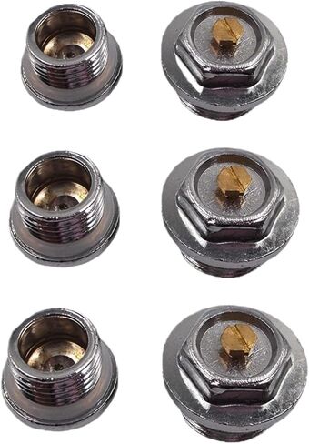 1pcs 1" 3/4" 1/2" Male Manual Radiator Air Vent Copper Bleed Ending Cap Plug Key Valve(2.6cm) in Kuwait