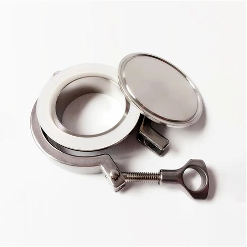 0.5-10" End Cap Tri Clamp Set 304 Stainless Sanitary Clamp +Gasket + End Cap(SUS304 VMQ,32mm K64) in Saudi Arabia
