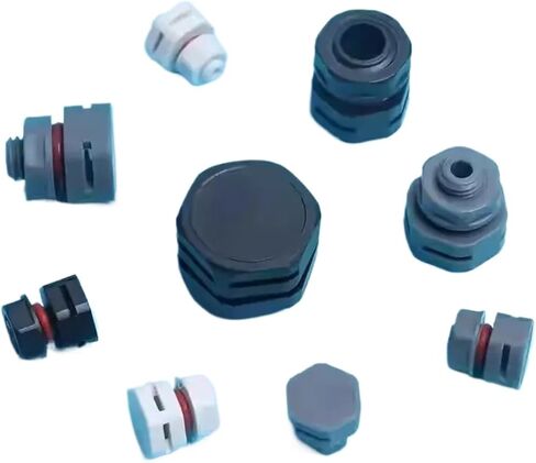 M12*1.5 Nylon Waterproof Air Vent Valve Screw In Protective Plug E-PTFE 12mm IP68 Plastic Breather Vent Valve(Black,M6X1_50PCS) in Kuwait