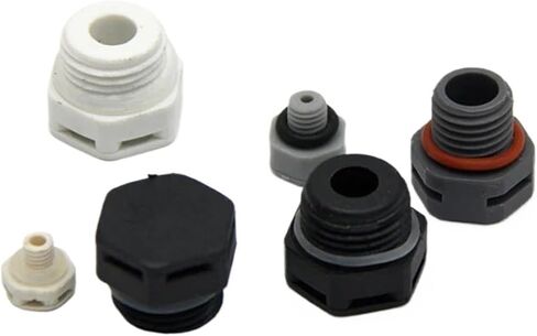 Waterproof Air Vent Valves M5*0.8 Waterproof Screw Vent Plug Nylon Breathable Valve for LED lighting or enclosure(Black,M16_10PCS) in Saudi Arabia