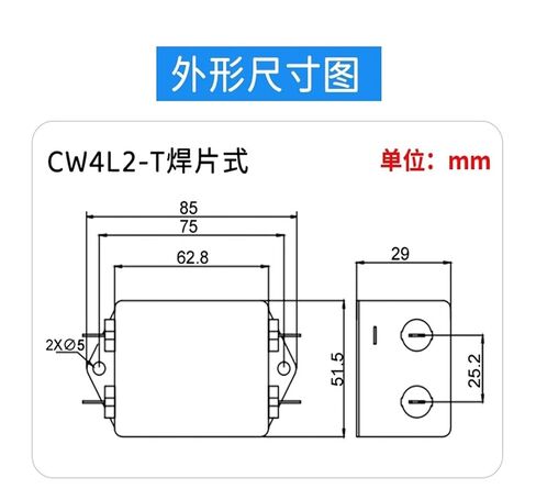 CW4L2D-3A/6A/10A/20A-T DC Two-Stage Solder Piece Type Single-Phase DC Power Filter(CW4L2D-10A-T) in Saudi Arabia