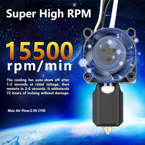 For Bambu Lab P1P,P1S Complete Assembly Hardened Steel Hotend with Fan,Thermistor,Ceramic Heater,0.4mm Nozzle Extruder Heating Block Replacement for Bambu Lab P1 Series 3D Printer (P1 Series-0.4mm) in Kuwait