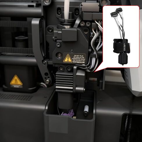 For Bambu Lab P1P,P1S Complete Assembly Hardened Steel Hotend with Fan,Thermistor,Ceramic Heater,0.4mm Nozzle Extruder Heating Block Replacement for Bambu Lab P1 Series 3D Printer (P1 Series-0.4mm) in Kuwait