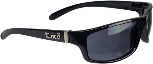 proSPORT Authentic LOCS Gangster Shades Super Dark Sunglasses Black Cholo Glasses Wrap-around UV Protection Sleek Lightweight Unisex in Saudi Arabia