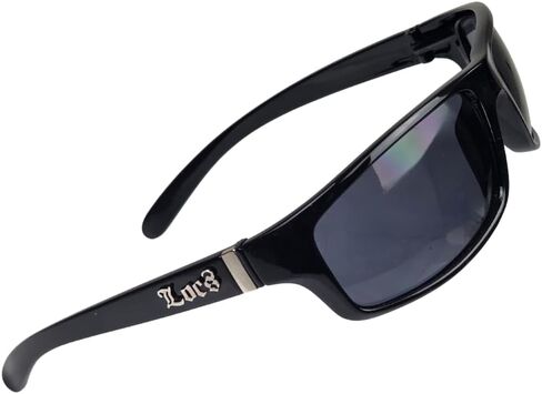proSPORT Authentic LOCS Gangster Shades Super Dark Sunglasses Black Cholo Glasses Wrap-around UV Protection Sleek Lightweight Unisex in Saudi Arabia