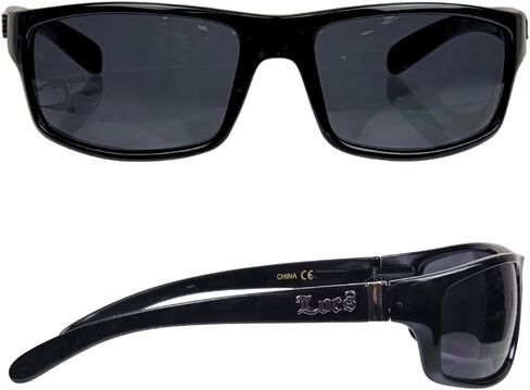 proSPORT Authentic LOCS Gangster Shades Super Dark Sunglasses Black Cholo Glasses Wrap-around UV Protection Sleek Lightweight Unisex in Saudi Arabia