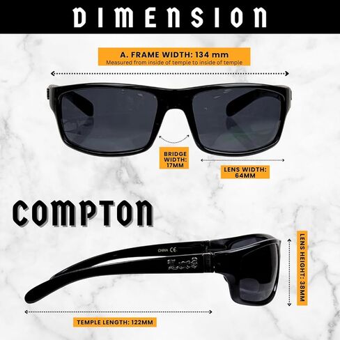 proSPORT Authentic LOCS Gangster Shades Super Dark Sunglasses Black Cholo Glasses Wrap-around UV Protection Sleek Lightweight Unisex in Saudi Arabia