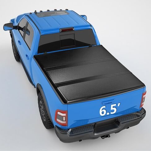 غطاء سرير شاحنة صلب ثلاثي الطي مقاس 6.5 بوصة من EZ-COVER متوافق مع طراز 1997-2003 Ford F-150 | 2004 F-150 Heritage FRP Tonneau Cover | فليتسايد in Kuwait