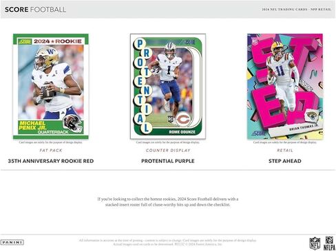 2024 Panini Score Football NFL Trading Card Retail Pack in Saudi Arabia