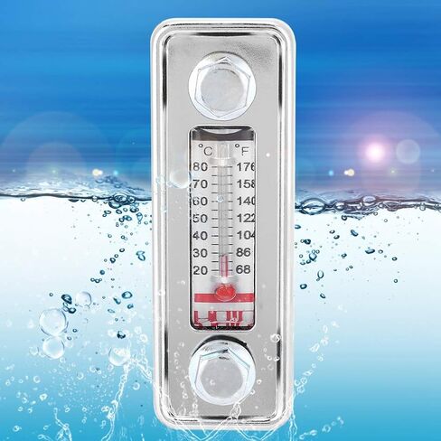 Hydraulic Oil Level Gauge with Thermometer, Max 80 C/176 F, Fluid Level Sight Oil Gauge Screw Mounted(LS-3/4.5") in Saudi Arabia