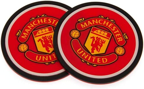مجموعة قواعد نادي مانشستر يونايتد (عبوة من قطعتين) (مقاس واحد) (أحمر) in Kuwait