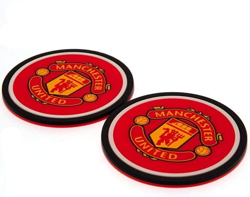 مجموعة قواعد نادي مانشستر يونايتد (عبوة من قطعتين) (مقاس واحد) (أحمر) in Kuwait