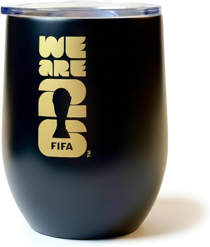 كوب النبيذ الرسمي لكأس العالم FIFA 2026 سعة 12 أونصة - مصنوع من الفولاذ المقاوم للصدأ بجدار مزدوج - تصميم متين in Kuwait
