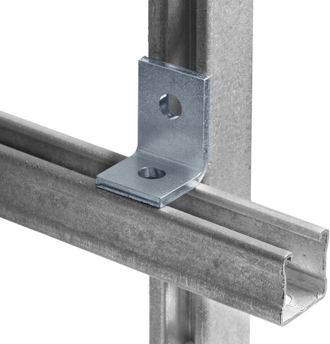 heneng 8 Pcs 2 Hole Cross Corner Angle Bracket for 1-5/8" Strut Channel, 90 Degree Fitting Strut Connector, 1/4" Thick in Saudi Arabia