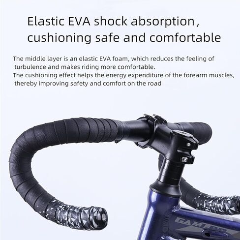Bike Handlebar Tapes for Road Mountain Bicycle Soft PU+EVA Anti-Slip Shock-Proof Bicycle Bar Tapes Cushioned Comfort Cycling Wrap Tapes,2-Roll of Red in Saudi Arabia