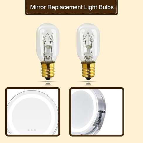 20W 120V Makeup Mirror Bulb for Conair RP34B Incandescent Mirror Replacement Bulbs, E12 Candle Holder Base, 2700K 2-Pack in Kuwait