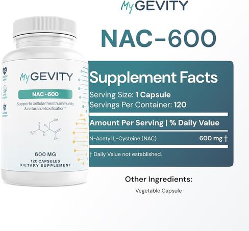 NAC 600mg – Zero fillers, Potency Verified, Physician Formulated N-Acetyl Cysteine – Vegan, No Seed Oils, Non-GMO, cGMP Made in USA – 120 Capsules in Saudi Arabia