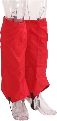 Shipenophy Snow Leg Gaiters، حذاء الثلوج للجنسين هوك طويل وحلقة مع حقيبة تخزين للتزلج (أحمر) in Kuwait