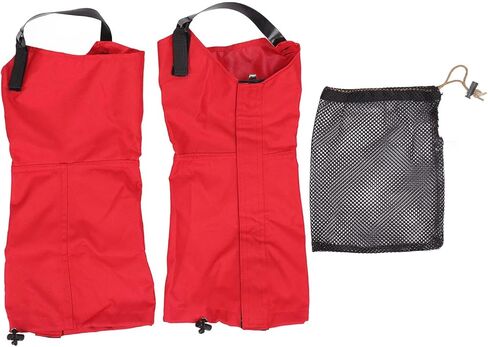 Shipenophy Snow Leg Gaiters، حذاء الثلوج للجنسين هوك طويل وحلقة مع حقيبة تخزين للتزلج (أحمر) in Kuwait