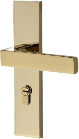 قفل الباب الذهبي لغرفة النوم الداخلية قفل الباب ضوء فاخر سبليت قفل الباب المغناطيسي الصامت مقبض الباب قفل الباب الخشبي المنزلي (B ذهبي صامت 35-50 مم) in Kuwait