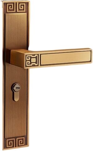 قفل باب صيني لغرفة النوم، قفل باب منزلي صامت، شفط مغناطيسي، باب مزدوج، قفل باب خشبي، مقبض باب (أسود أحمر صامت 35-50 مم) in Kuwait