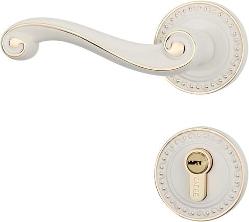 Indoor Wooden Door Lock Anti-Theft Magnetic Split Lock Bedroom Bathroom Door Lock Door Handle(Really Golden) in Kuwait