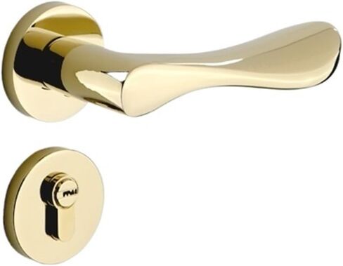 Golden Door Lock Indoor Bedroom Door Lock Bird Split Magnetic Silent Door Lock Home Lock Wooden Door Handle(A Bright Gold silentwith Key) in Saudi Arabia