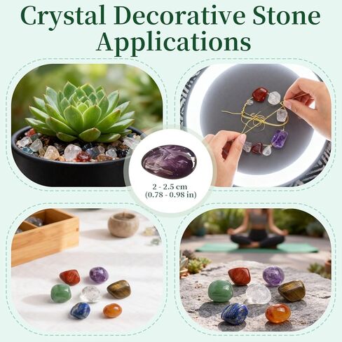 7 PCS Crystal Stone, Irregular Quartz Crystals, Natural Chakra Crystal Stone Colored Rocks Gemstones, Suitable for Healing, Reiki, Crafts, Meditation, Vase Filling, Home Decor in Saudi Arabia
