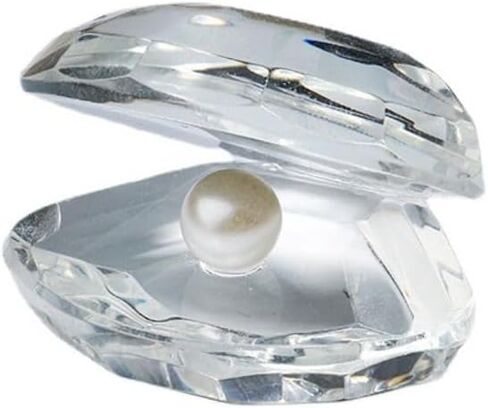 Desktop Ornament Exquisite Souvenirs Creative Crystal Crafts Room Decor Artificial Crystal Pearl Clam (Transparent) in Saudi Arabia
