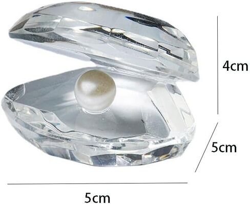 Desktop Ornament Exquisite Souvenirs Creative Crystal Crafts Room Decor Artificial Crystal Pearl Clam (Transparent) in Saudi Arabia