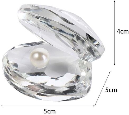 Desktop Ornament Exquisite Souvenirs Creative Crystal Crafts Room Decor Artificial Crystal Pearl Clam (Transparent) in Saudi Arabia