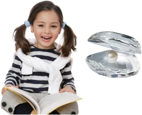 Desktop Ornament Exquisite Souvenirs Creative Crystal Crafts Room Decor Artificial Crystal Pearl Clam (Transparent) in Saudi Arabia
