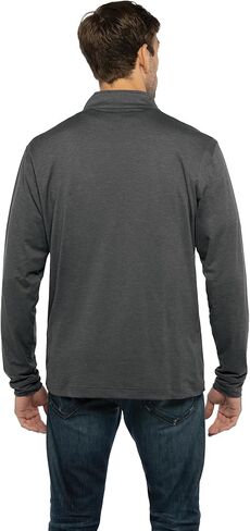بلوفر رجالي من Vantage Apparel خفيف الوزن وقابل للتمدد باللون الرمادي بسحاب 1/4 in Saudi Arabia