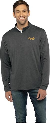 بلوفر رجالي من Vantage Apparel خفيف الوزن وقابل للتمدد باللون الرمادي بسحاب 1/4 in Saudi Arabia