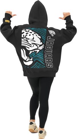 Zubaz NFL Men and Women's 90's Vintage Reissue Premium Cotton Oversized Graphic Hoodies (XS - 4XL) in Saudi Arabia