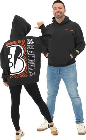 Zubaz NFL Men and Women's 90's Vintage Reissue Premium Cotton Oversized Graphic Hoodies (XS - 4XL) in Saudi Arabia