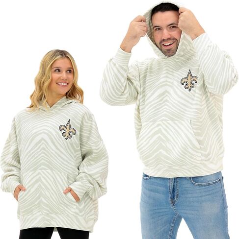 Zubaz NFL Men and Women's 90's Vintage Reissue Premium Cotton Oversized Graphic Hoodies (XS - 4XL) in Saudi Arabia