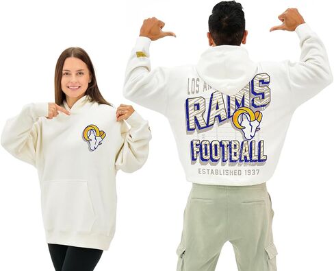 Zubaz NFL Men and Women's 90's Vintage Reissue Premium Cotton Oversized Graphic Hoodies (XS - 4XL) in Saudi Arabia