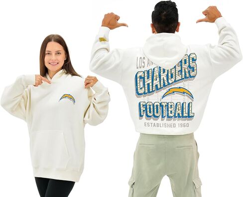 Zubaz NFL Men and Women's 90's Vintage Reissue Premium Cotton Oversized Graphic Hoodies (XS - 4XL) in Saudi Arabia